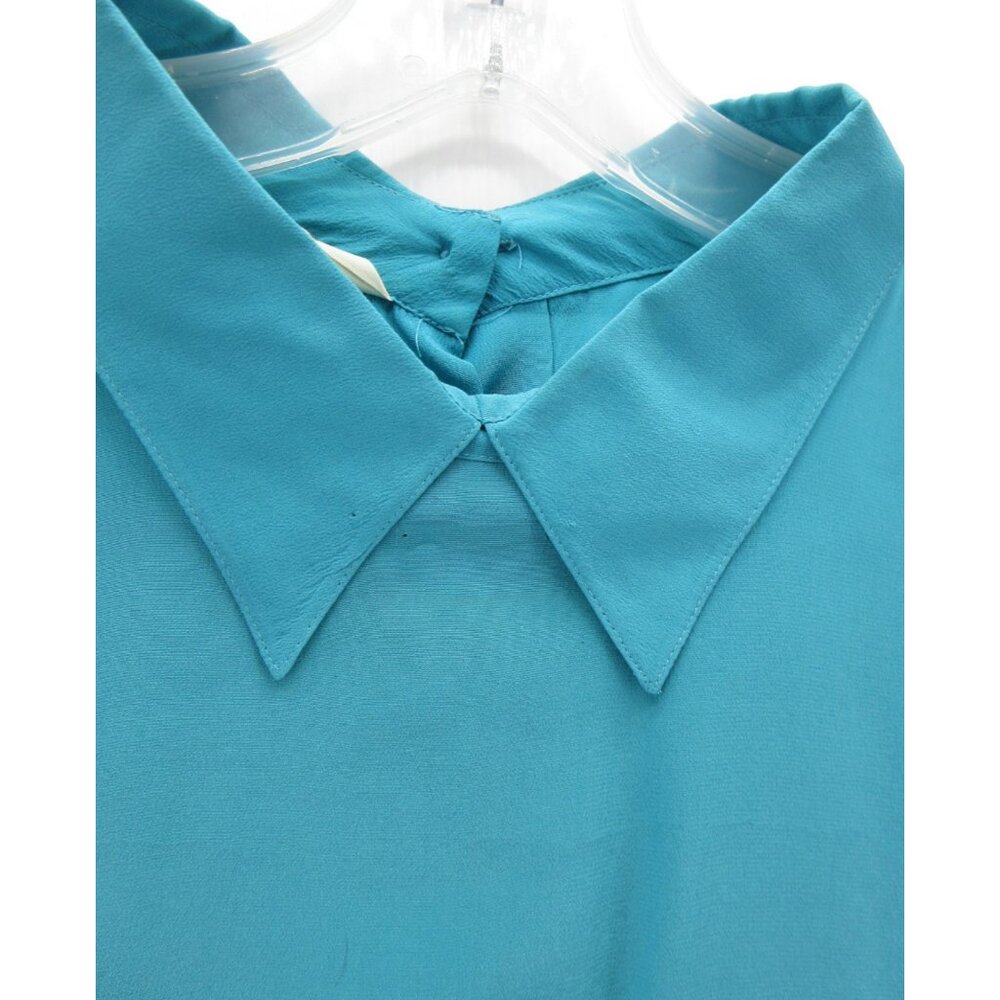 VINTAGE Fenn Wright & Manson Top Medium Large Silk Blouse Cropped * - Picture 9 of 14
